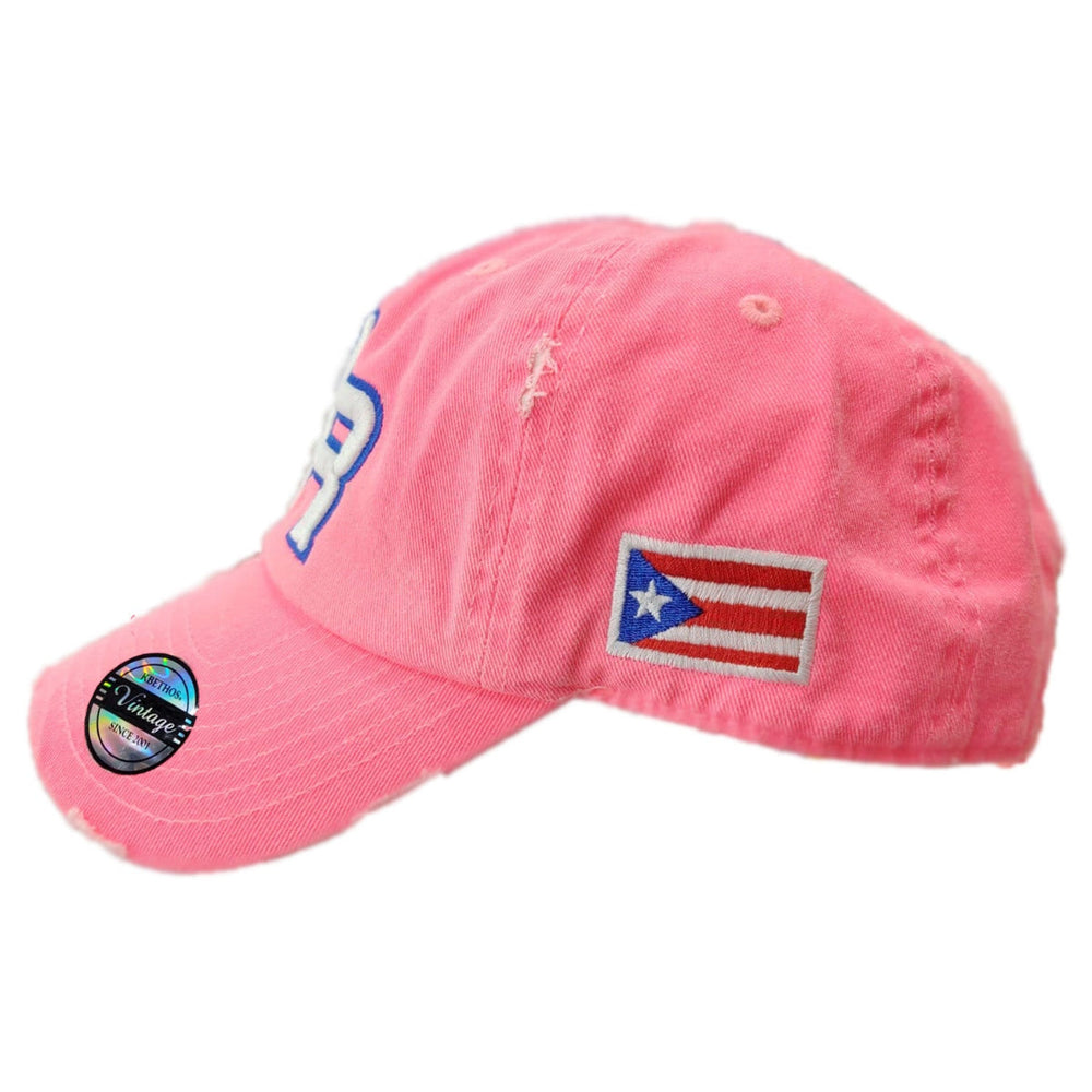 Peligro Sports Vintage Hat in Pink with Puerto Rico Flag